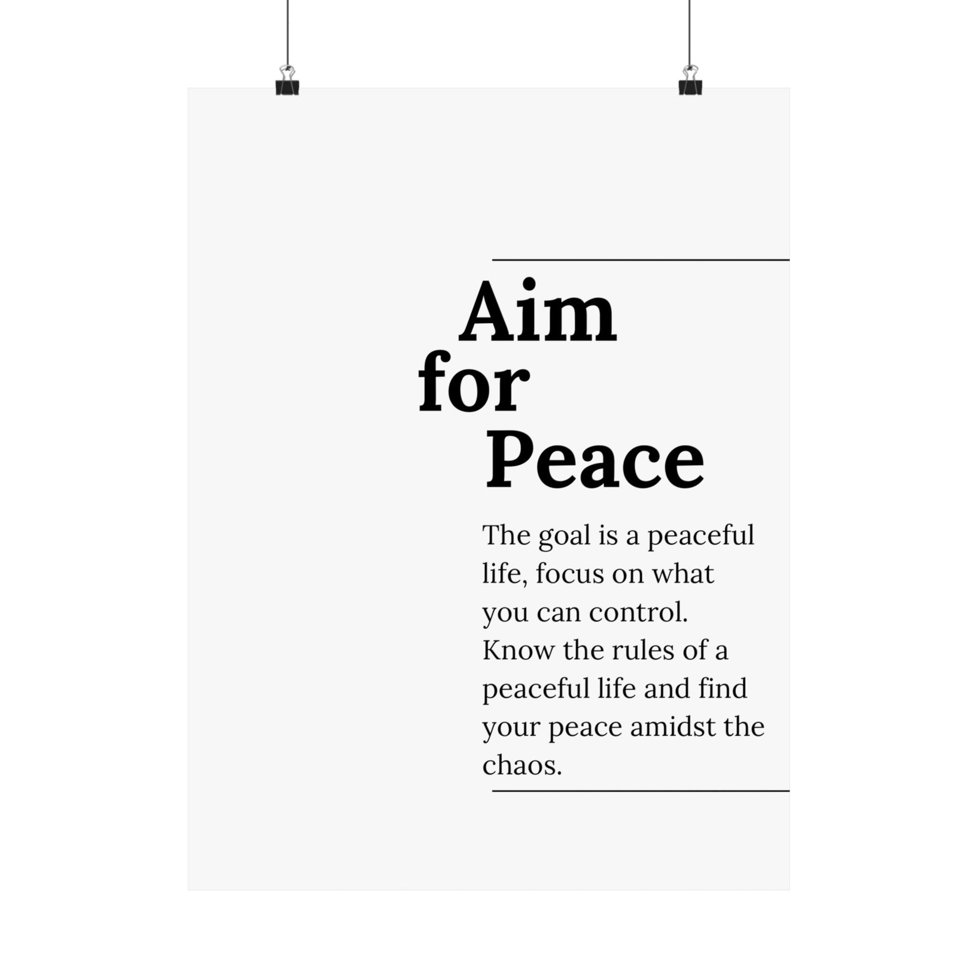 Aim for Peace. - The Vertical Jump