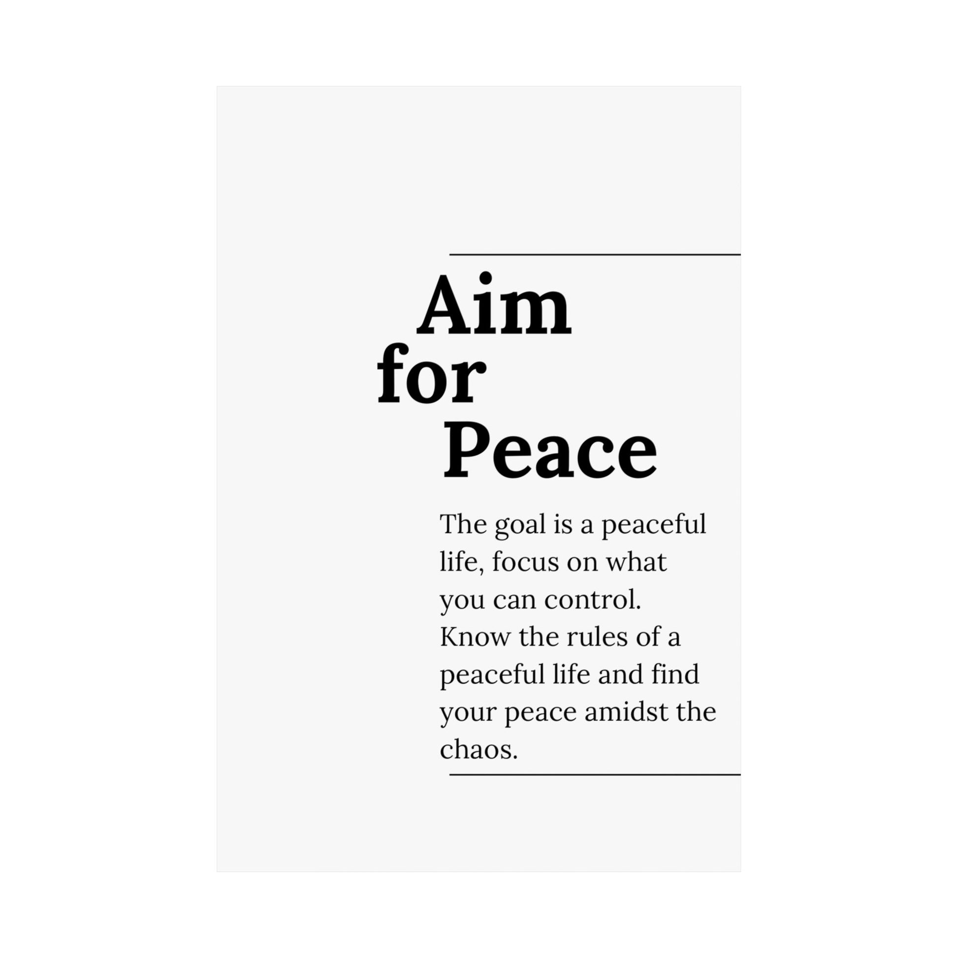 Aim for Peace. - The Vertical Jump