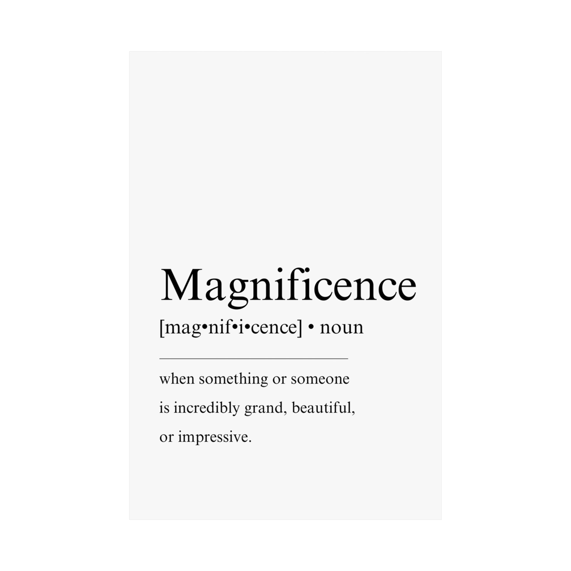 Magnificence Definition - The Vertical Jump