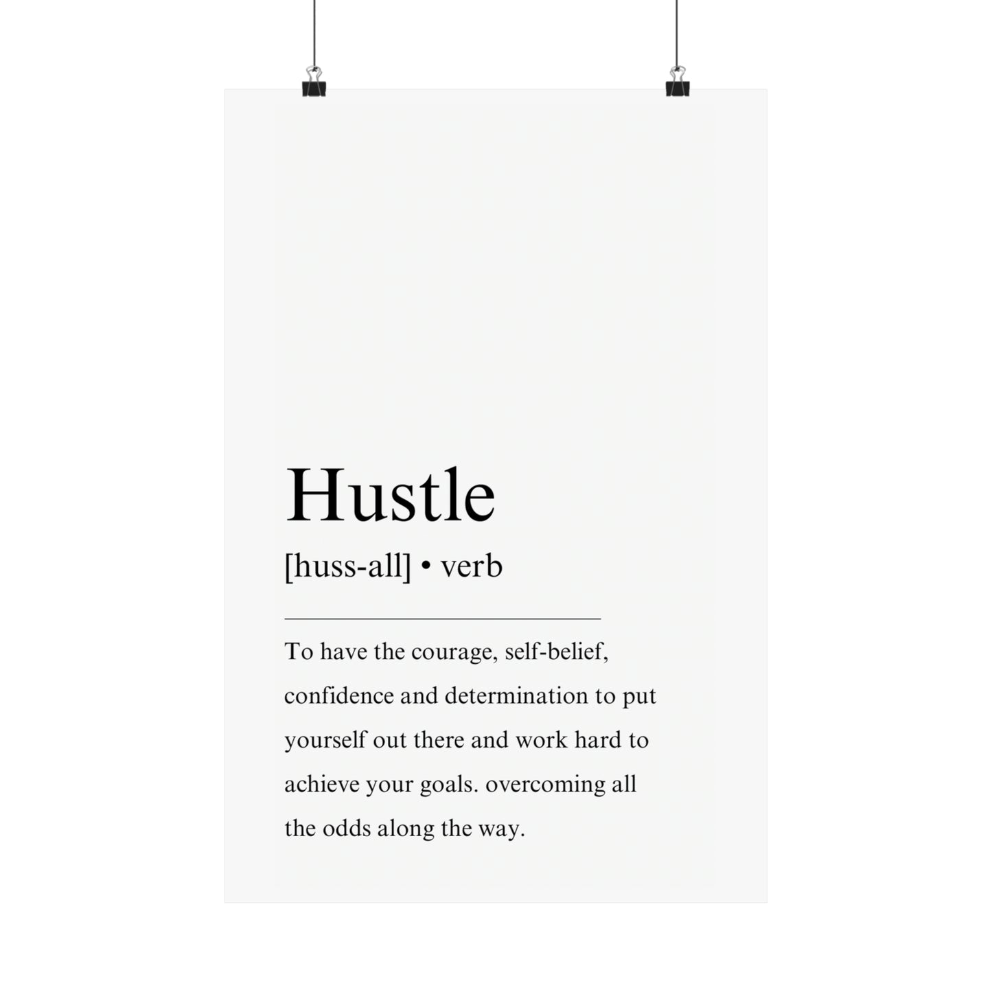 Hustle Definition Poster - The Vertical Jump