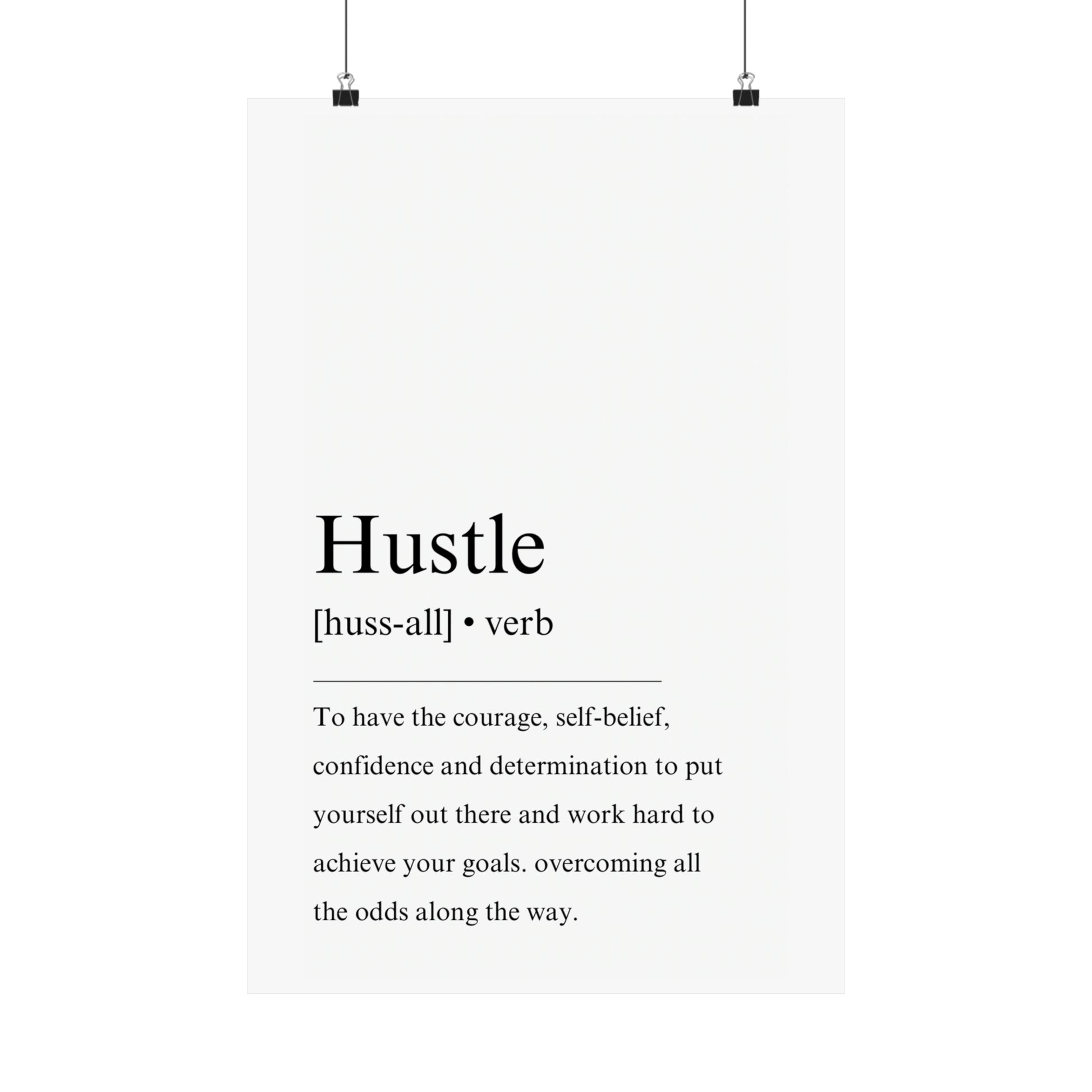 Hustle Definition Poster - The Vertical Jump