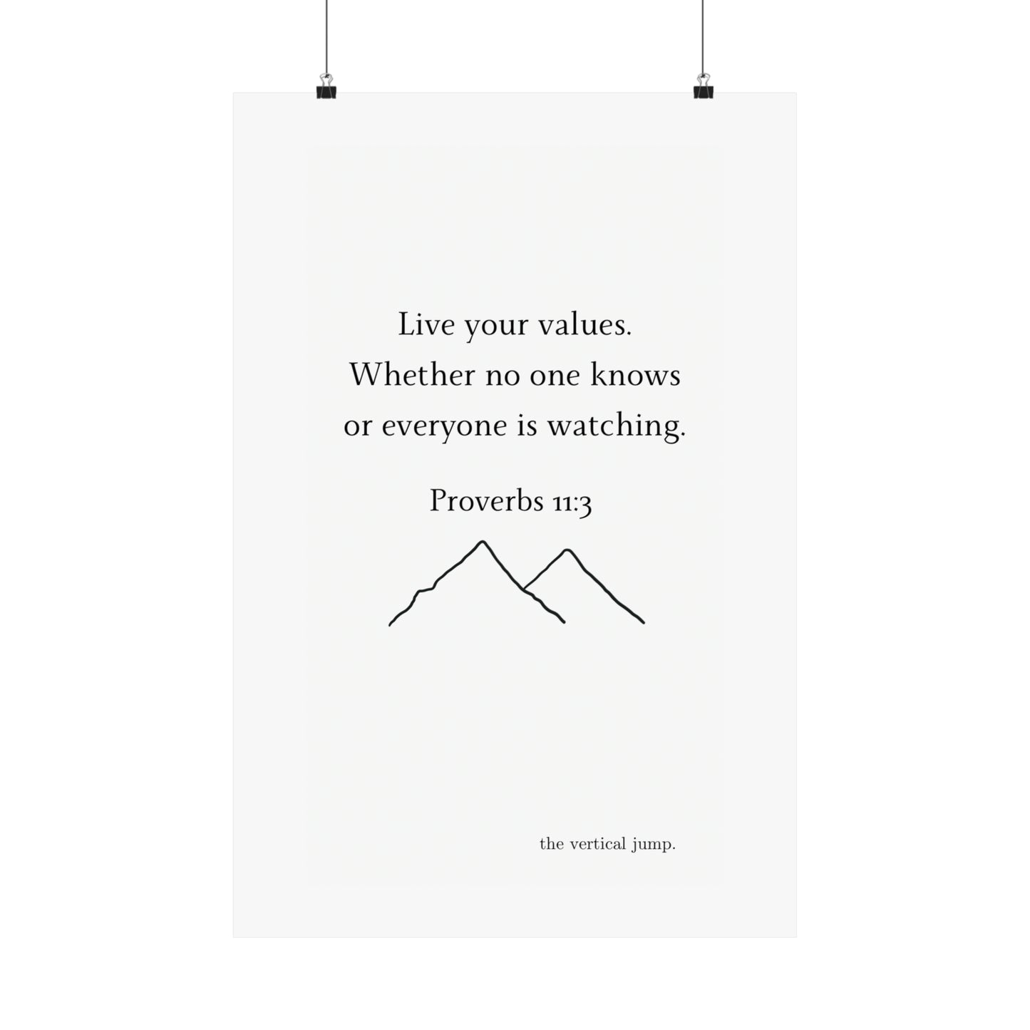 Proverbs 11:3 Poster - The Vertical Jump