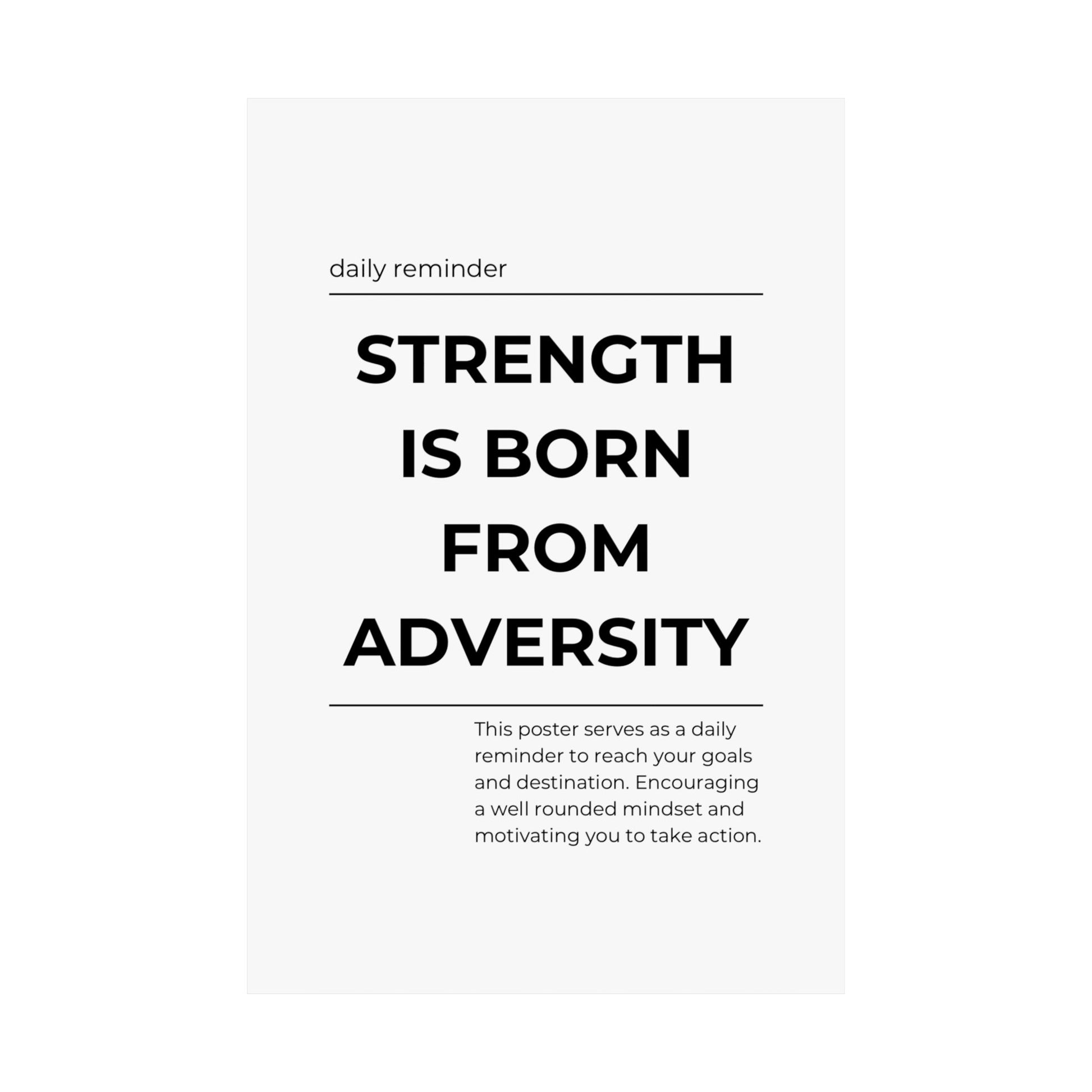 Strength is born from adversity - The Vertical Jump