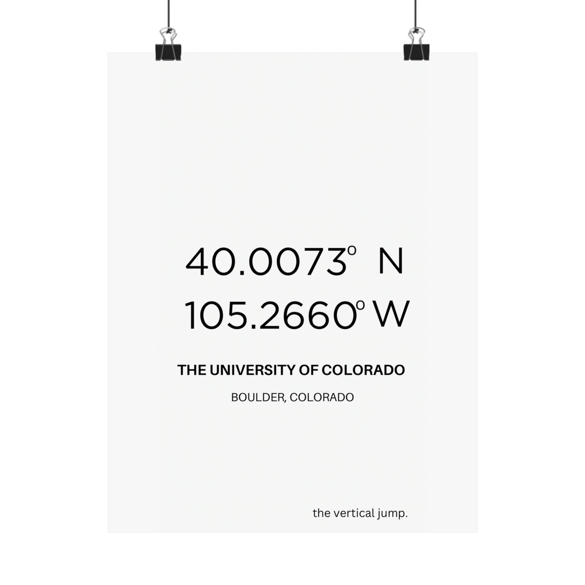 The University of Colorado - The Vertical Jump