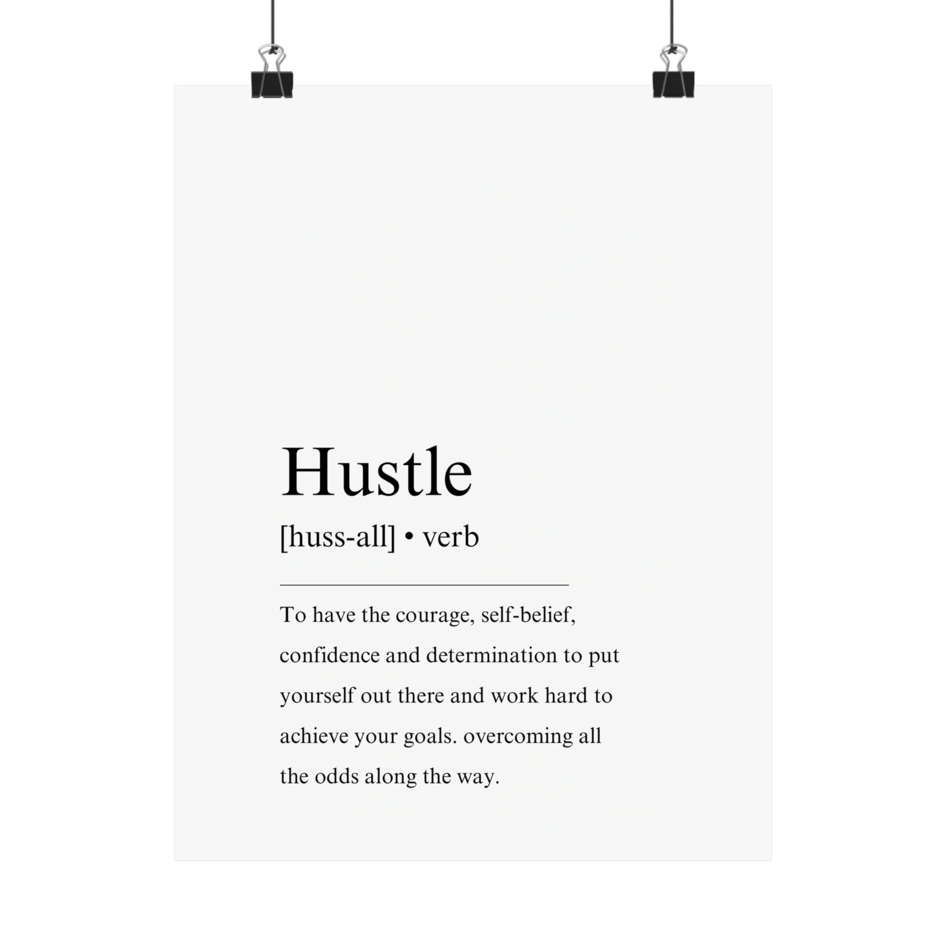 Hustle Definition Poster - The Vertical Jump