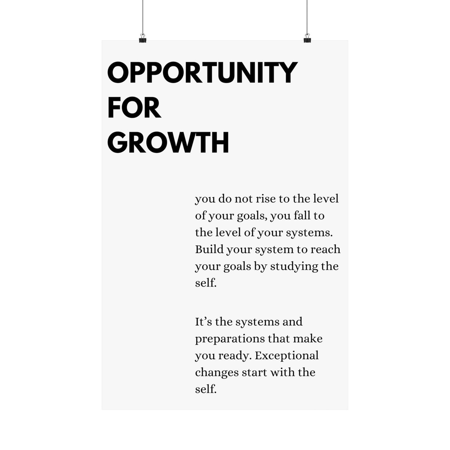 Opportunity for Growth.