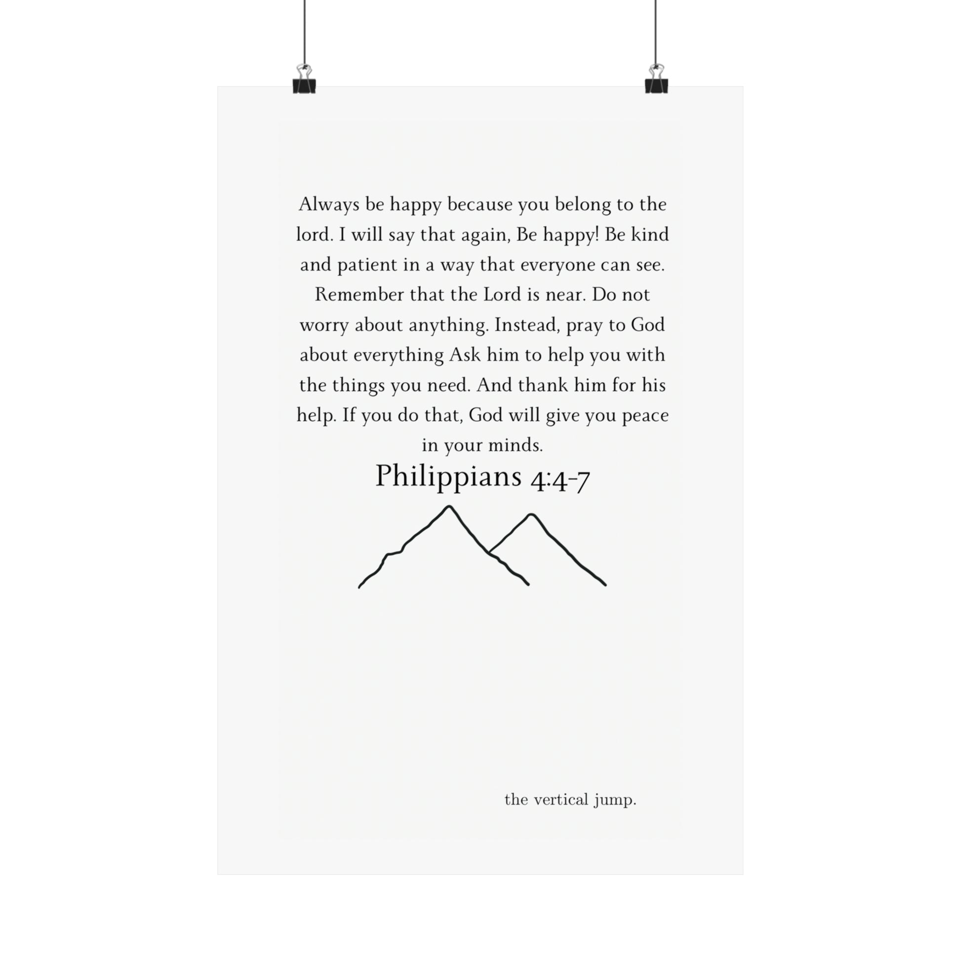 Philippians 4:4-7 Poster - The Vertical Jump