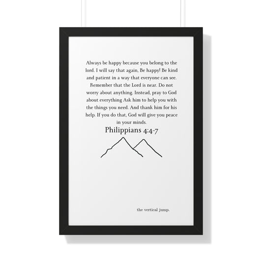 Philippians 4:4-7 Poster - The Vertical Jump