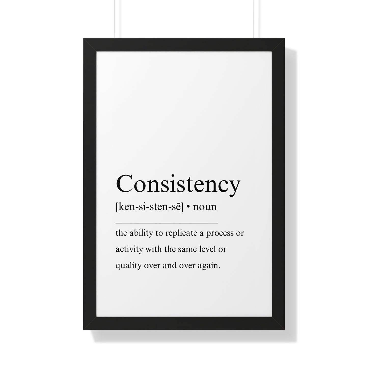 Consistency definition poster - The Vertical Jump