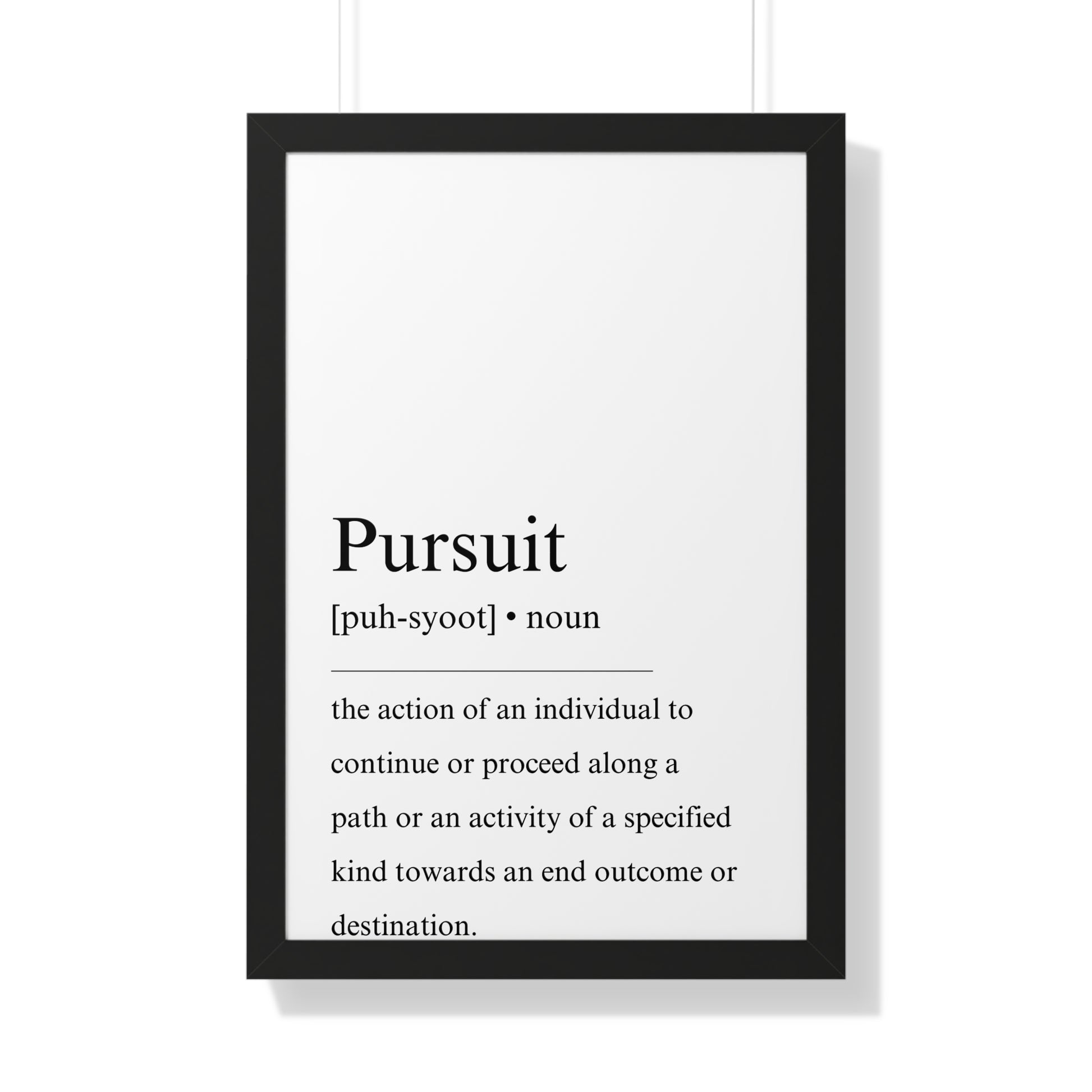 Pursuit definition Poster - The Vertical Jump