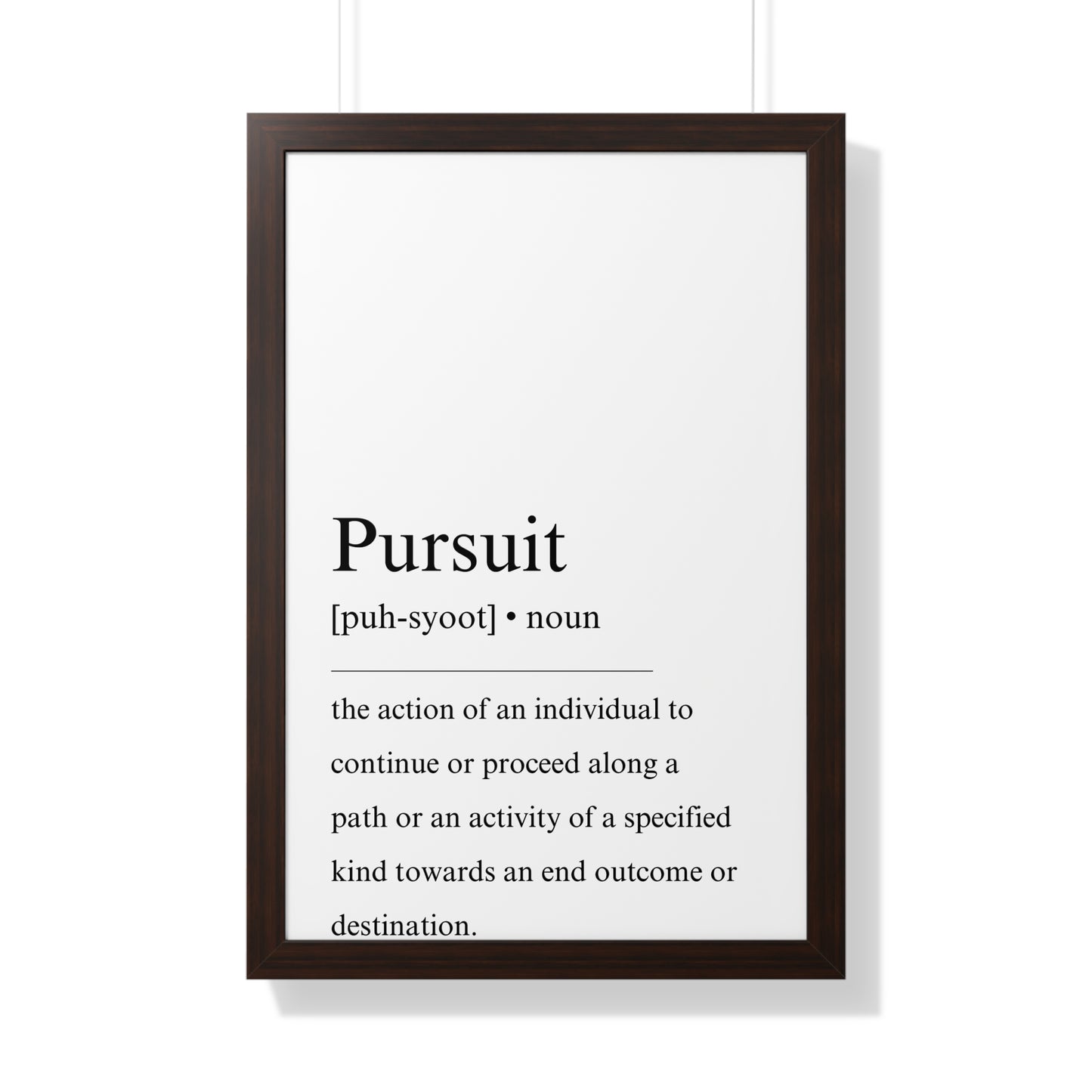 Pursuit definition Poster - The Vertical Jump