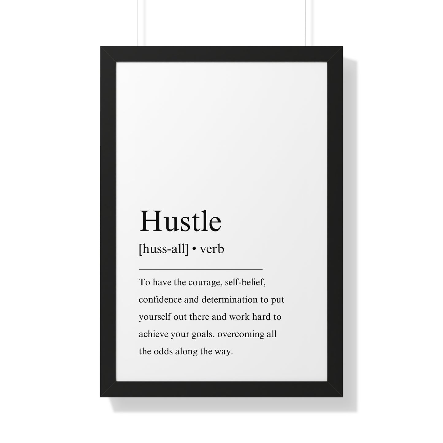 Hustle Definition Poster - The Vertical Jump