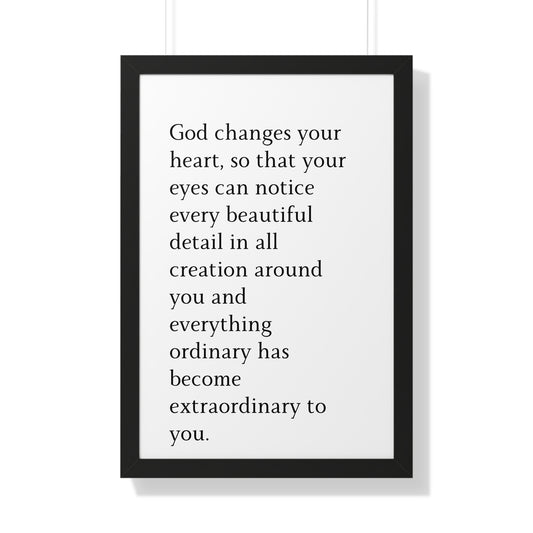 God Changes Your Heart… - The Vertical Jump