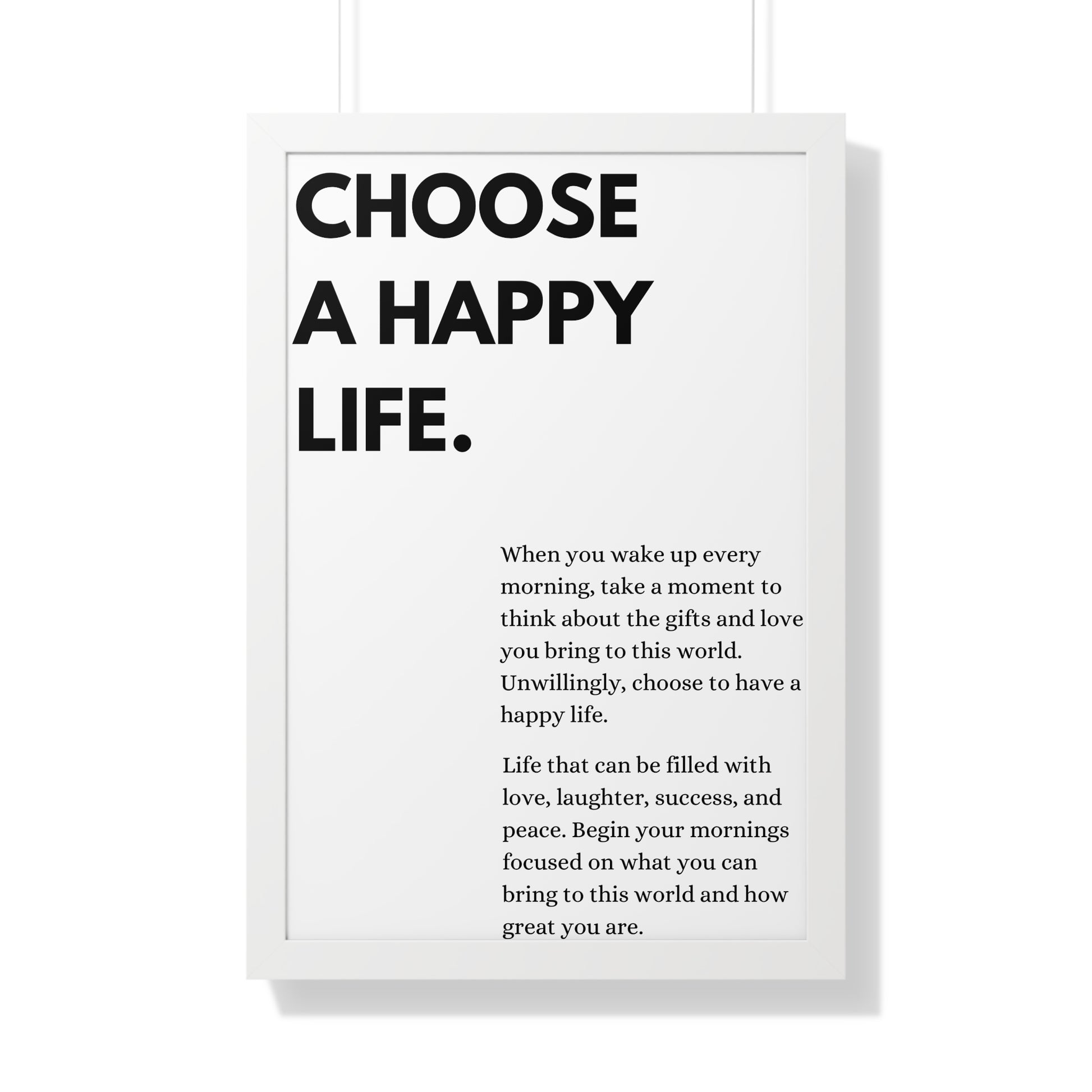 Choose A Happy Life. - The Vertical Jump