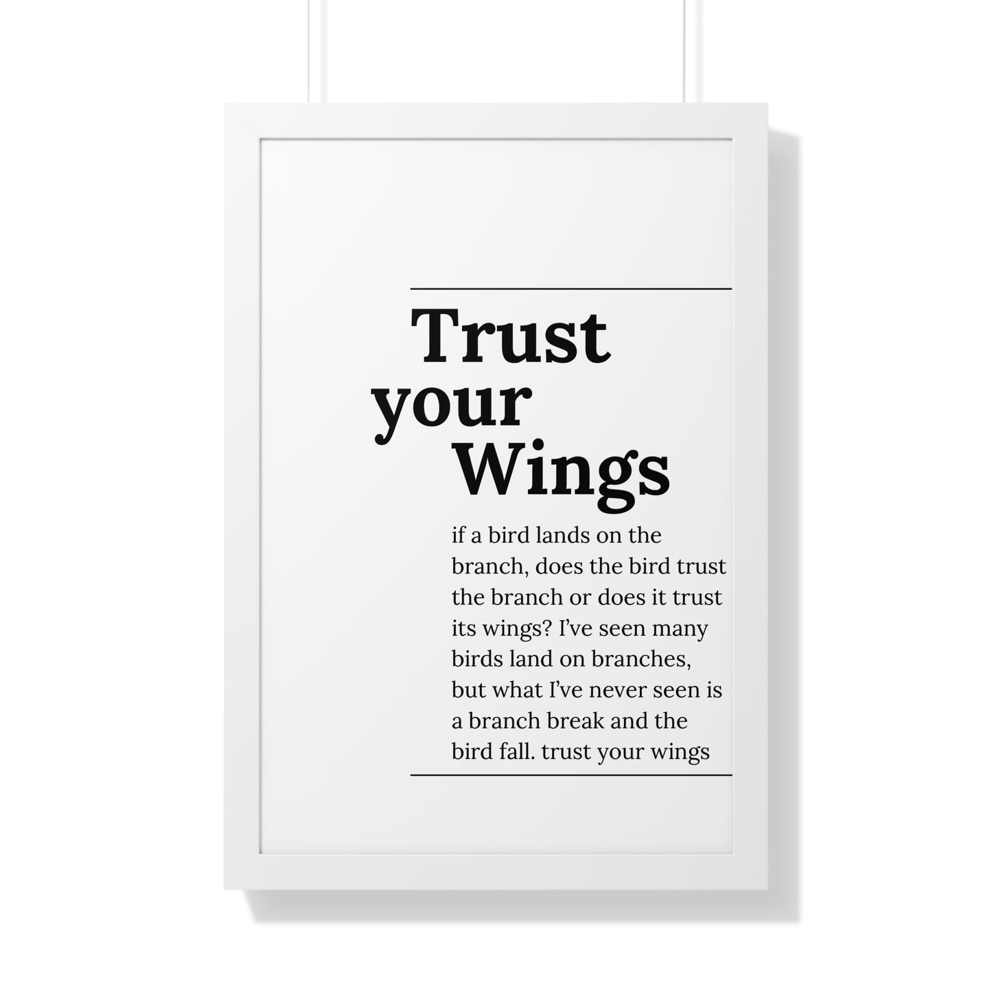 Trust your wings.