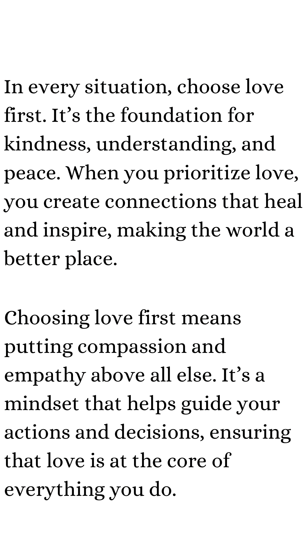 Always Choose Love.